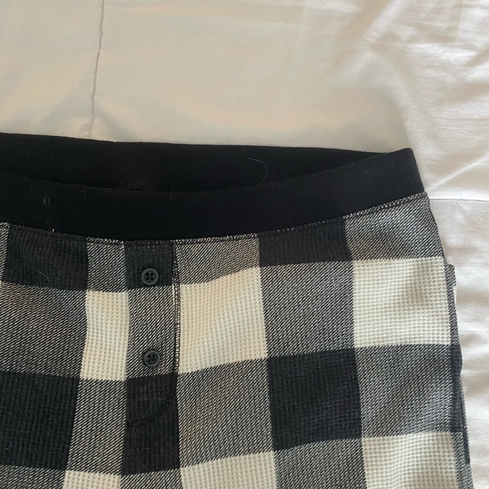 Checker jogger pajama pants for women